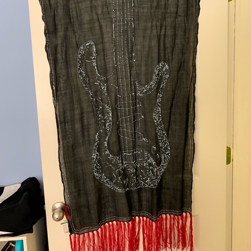 MOSCHINO Guitar Scar w/ Red Fringe